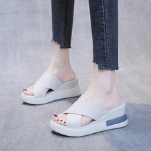 Load image into Gallery viewer, Women's Open Toe Platform Fish Mouth Slippers &amp; Sandals