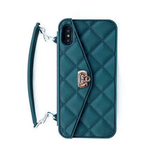 Load image into Gallery viewer, Chain Oblique Cross Silicone Small Incense Wind Wallet Mobile Phone Case For Iphone