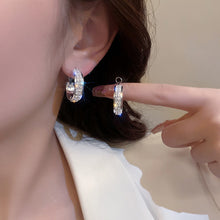 Load image into Gallery viewer, Sparkle Small Hoop Earrings