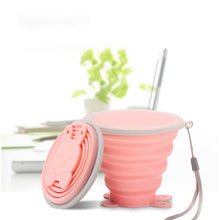 Load image into Gallery viewer, Silicone Folding Water Cups with Lids