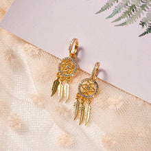 Load image into Gallery viewer, Dreamcatcher Crystal Charm Earrings