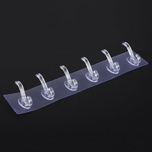 Load image into Gallery viewer, 6 Hooks Multifunctional Self Adhesive Hooks No Drill Wall Transparent Hanger