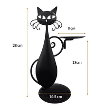 Load image into Gallery viewer, Black Cat Candle Holder