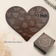 Load image into Gallery viewer, Reasons I Love You Heart Shaped Puzzle Gifts for Your Loved Ones