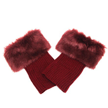 Load image into Gallery viewer, Women Fur Trim Boot Cuff Toppers Cover Leg Warmers