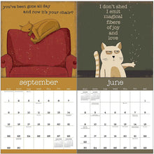 Load image into Gallery viewer, A Year of Snarky Cats 2024 Wall Calendar