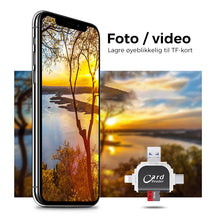Load image into Gallery viewer, Multi-Port 4 i 1 Universal SD TF-kortleser