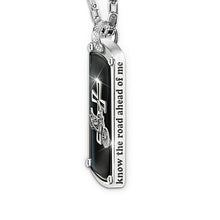 Load image into Gallery viewer, Motorcycle cross pendant necklace