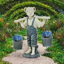 Load image into Gallery viewer, Little Girl Flowerpot Ornament