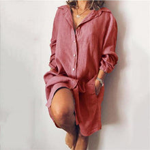 Load image into Gallery viewer, Women's Casual Pure Color Shirt Dress