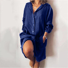 Load image into Gallery viewer, Women's Casual Pure Color Shirt Dress