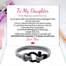 Load image into Gallery viewer, TO MY DAUGHTER LOVE YOU FOREVER NAUTICAL BRACELET
