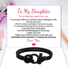 Load image into Gallery viewer, TO MY DAUGHTER LOVE YOU FOREVER NAUTICAL BRACELET