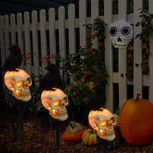 Load image into Gallery viewer, Halloween Solar Skull Crow Decorative Lights