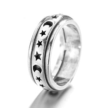 Load image into Gallery viewer, Retro Star &amp; Moon Spinning Stress Relief Ring