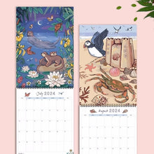 Load image into Gallery viewer, 🗓️2024 Nature and Wildlife Art Wall Calendar🗓️