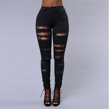 Load image into Gallery viewer, Women Sexy Jeans, White and Black