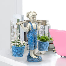 Load image into Gallery viewer, Little Girl Flowerpot Ornament