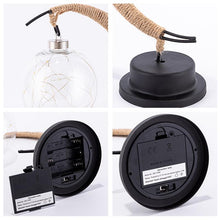 Load image into Gallery viewer, Handmade Twine Rattan Ball LED Moon Shaped Lamp
