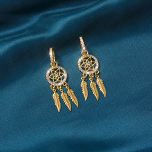 Load image into Gallery viewer, Dreamcatcher Crystal Charm Earrings