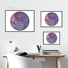 Load image into Gallery viewer, Yin Yang-Mixed Colors Tai Chi Mandala Wooden Puzzle