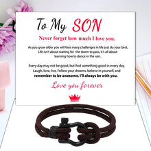 Load image into Gallery viewer, TO MY DAUGHTER LOVE YOU FOREVER NAUTICAL BRACELET