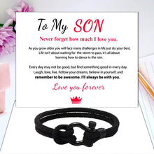 Load image into Gallery viewer, TO MY DAUGHTER LOVE YOU FOREVER NAUTICAL BRACELET