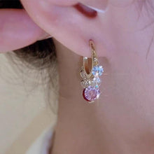 Load image into Gallery viewer, Golden Glitter Colorful Zircon Earrings