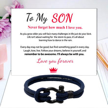 Load image into Gallery viewer, TO MY DAUGHTER LOVE YOU FOREVER NAUTICAL BRACELET