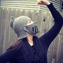 Load image into Gallery viewer, Hand-knitted Knight Hat