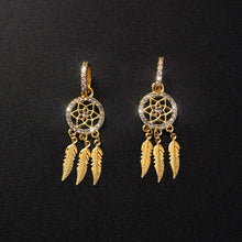 Load image into Gallery viewer, Dreamcatcher Crystal Charm Earrings