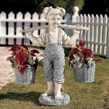 Load image into Gallery viewer, Little Girl Flowerpot Ornament