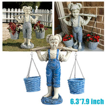 Load image into Gallery viewer, Little Girl Flowerpot Ornament