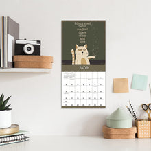Load image into Gallery viewer, A Year of Snarky Cats 2024 Wall Calendar