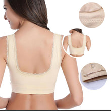 Load image into Gallery viewer, Wireless Front Cross Buckle Lace Lift Bra