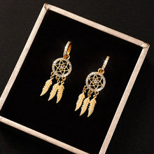 Load image into Gallery viewer, Dreamcatcher Crystal Charm Earrings