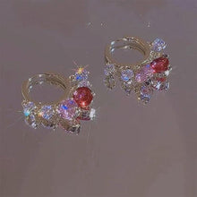 Load image into Gallery viewer, Golden Glitter Colorful Zircon Earrings