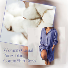 Load image into Gallery viewer, Women's Casual Pure Color Shirt Dress