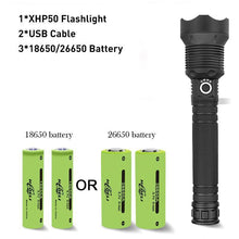 Load image into Gallery viewer, 🔥LAST DAY SALE 49% OFF🔥 - LED Rechargeable Tactical Laser Flashlight
