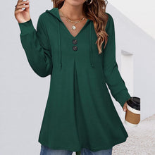 Load image into Gallery viewer, Women's Button Hooded Sweatshirt