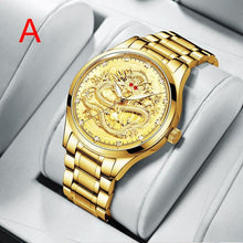 Load image into Gallery viewer, Fashionable Embossed Golden Dragon Watch