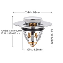 Load image into Gallery viewer, Universal Stainless Steel Pop-up Drain Filter