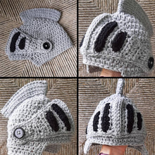 Load image into Gallery viewer, Hand-knitted Knight Hat