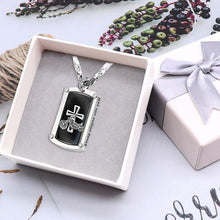 Load image into Gallery viewer, Motorcycle cross pendant necklace