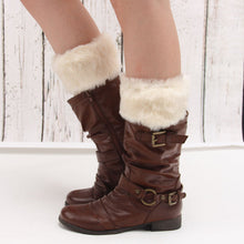 Load image into Gallery viewer, Women Fur Trim Boot Cuff Toppers Cover Leg Warmers