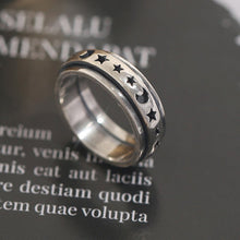 Load image into Gallery viewer, Retro Star &amp; Moon Spinning Stress Relief Ring