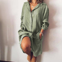 Load image into Gallery viewer, Women's Casual Pure Color Shirt Dress