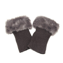 Load image into Gallery viewer, Women Fur Trim Boot Cuff Toppers Cover Leg Warmers