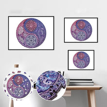Load image into Gallery viewer, Yin Yang-Mixed Colors Tai Chi Mandala Wooden Puzzle