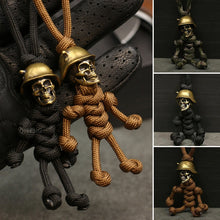 Load image into Gallery viewer, Skeleton Soldier Paracord Keychain